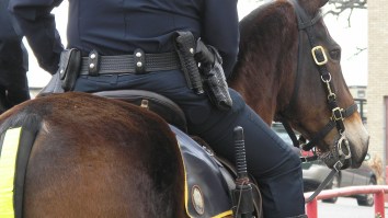 British Soccer Fan Punches Police Horse In The Face, Earns Himself A Baton-Filled Beatdown