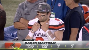 The Internet Mocks Baker Mayfield After He Gets Benched Late In 4th Quarter During Awful Performance Against The 49ers