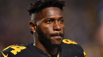 Antonio Brown Responds To Woman Dressed In His Jersey Holding ‘Unemployed’ Sign For Halloween