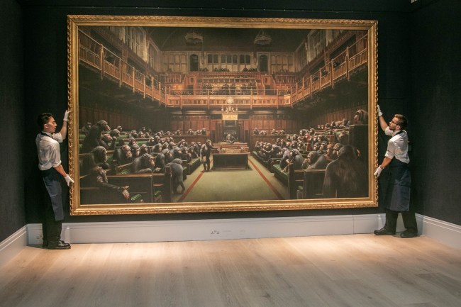 Banksy Devolved Parliament Painting