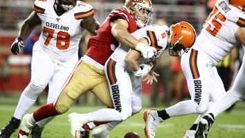 Nick Bosa Reveals The Trash-Talk He Was Hurling At Baker Mayfield Before Exacting Revenge For Flag-Planting Celebration