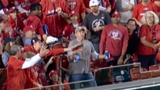 Beer-Holding Nats Fan That Took A HR Ball To The Chest Said He’d Been Prepared For That Moment Since Little League