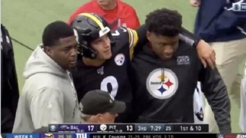 Steelers QB Mason Rudolph Forced To Walk Off Field After Getting Knocked Out Because Stadium Medical Cart Was Broken