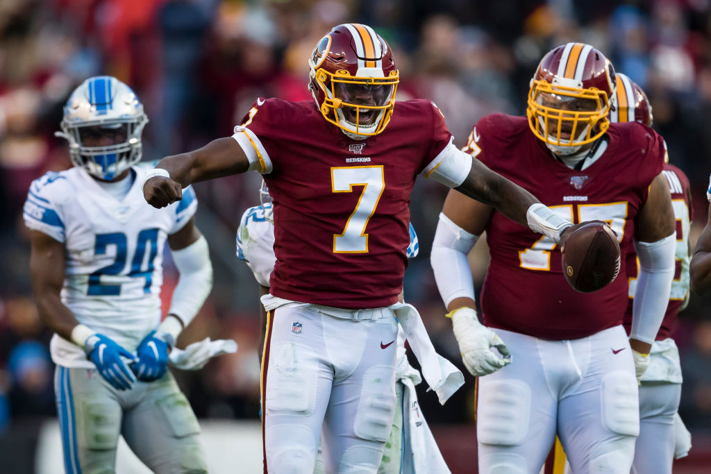 Dwayne Haskins, Washington Redskins quarterback, missed the last play of  the game taking a selfie