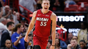 Fan Catches Cavs Assistant Coach Googling Miami Heat’s Duncan Robinson During Robinson’s Franchise Record-Setting First Half Performance