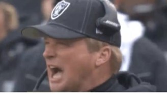 Jon Gruden Curses Out Ref After Roughing The Passer Penalty Call