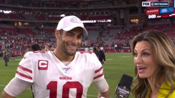 Jimmy Garoppolo Speaks Out On His Flirtatious Exchange With Erin Andrews After ‘Thursday Night Football’ Win