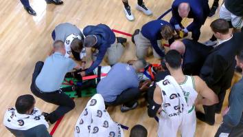 Kemba Walker Stretchered Off Court With Apparent Neck Injury After Running Headfirst Into Teammate