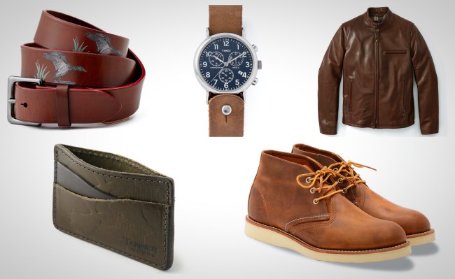best leather gifts for men Christmas holiday present ideas