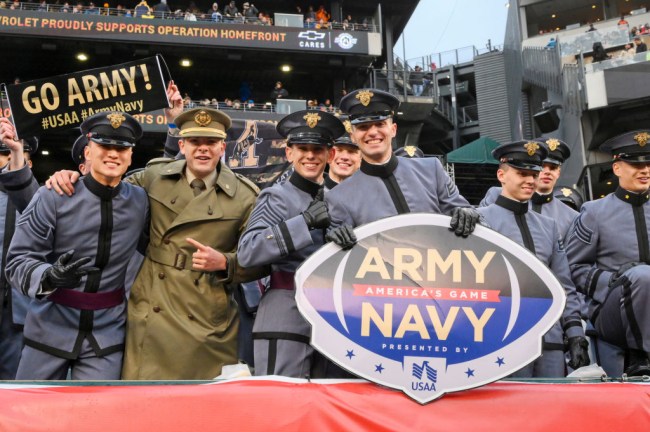 army navy circle game hand gesture