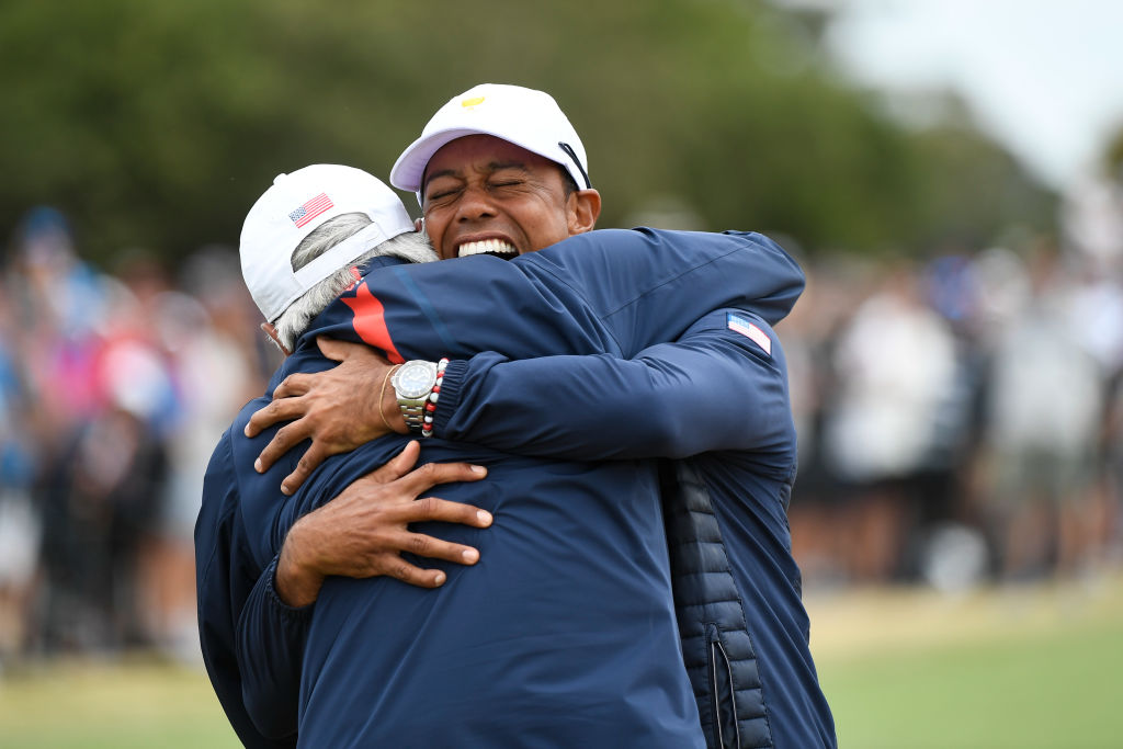 Tiger Woods Fighting Back Tears After His Us Team Clinched The Presidents Cup Was The Perfect