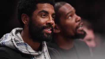 Kevin Durant And Kyrie Irving Looking Miserable On The Bench During The Nets Historically Bad Loss To The Knicks Delighted NBA Twitter