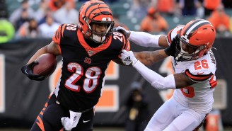 Bengals RB Joe Mixon Throws Helmet And Hits Referee While Celebrating Win Vs Browns