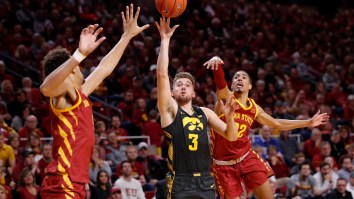 Iowa Hoops Player Jordan Bohannon Savagely Left His Signed Shoes On Rival Iowa State’s Court After Blowout Win