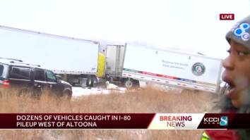 Terrifying 50-Car Interstate Pileup Caused By A Flash Snowstorm Has To Be Seen To Be Believed
