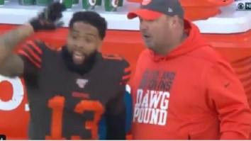 Odell Beckham Gets Heated And Yells At Browns Head Coach Freddie Kitchens On The Sidelines During Game Vs Ravens