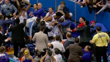 Multiple Punches Thrown, Player Picks Up Chair To Hit Someone WWE-Style During Wild Brawl At The End Of Kansas-Kansas St Game
