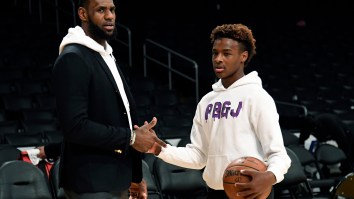 LeBron James Reacts To Fan Throwing Trash At His Son Bronny During Game