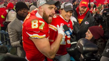 Travis Kelce Dropped An F-Bomb On Live TV, Gets Extremely Hyped During AFC Championship Celebration