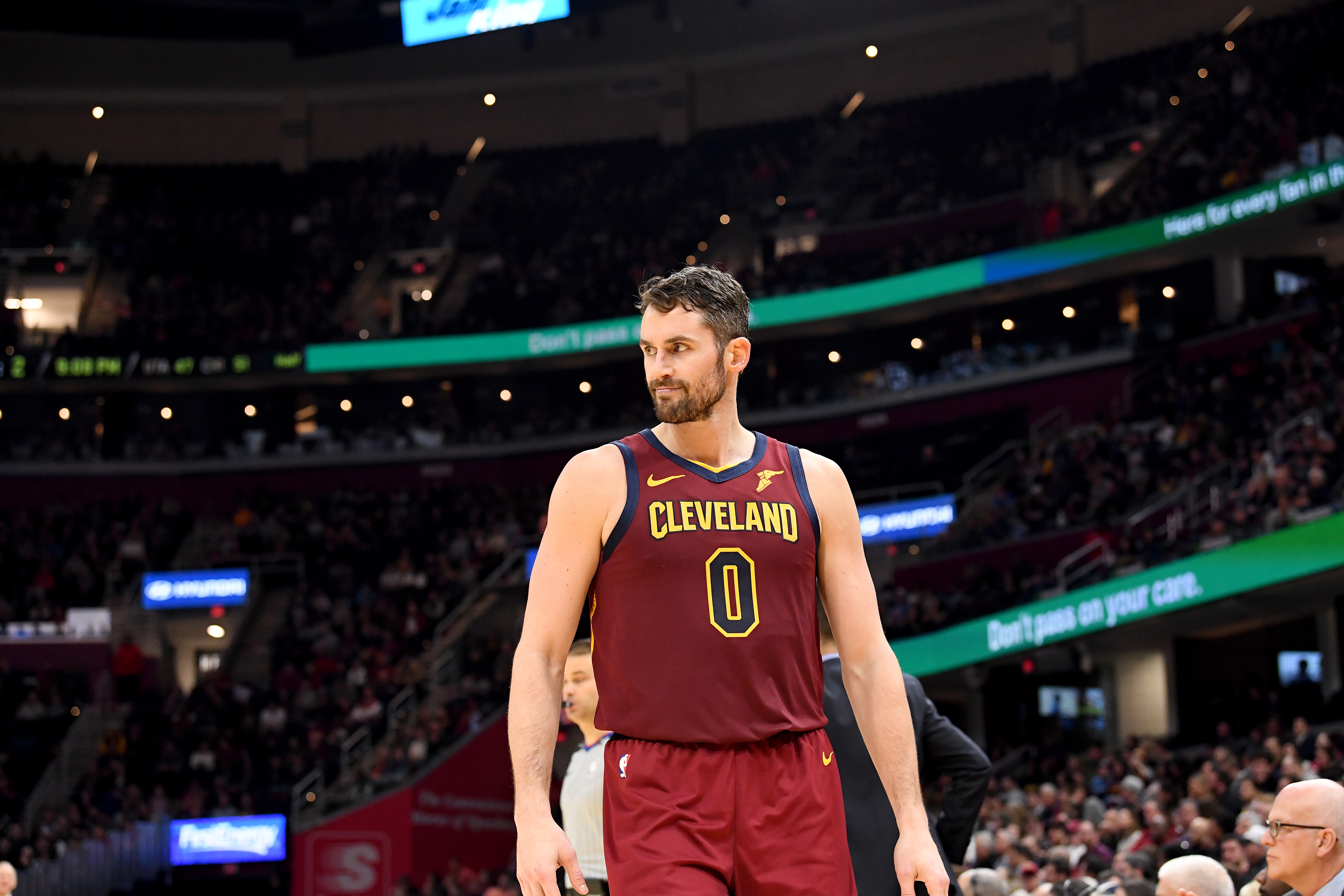 Kevin Love Gets Frustrated At Coach Throws Ball At 