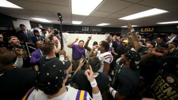 Police Actually Threaten To Arrest LSU Players For Smoking Celebratory Cigars In The Locker Room After National Championship Win