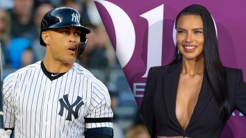 Giancarlo Stanton Gears Up For Yankees Spring Training By Bench-Pressing Supermodel Adriana Lima