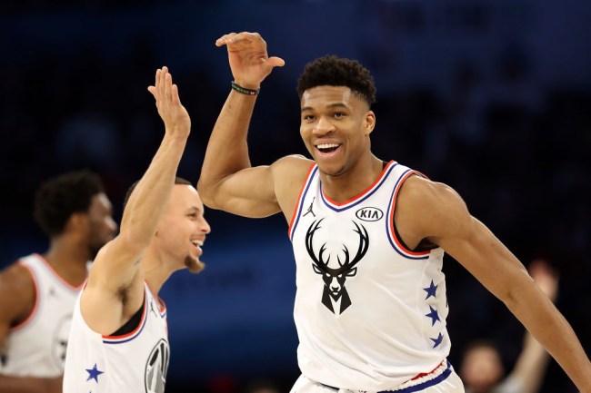 steph curry recruits Giannis Antetokounmpo warriors