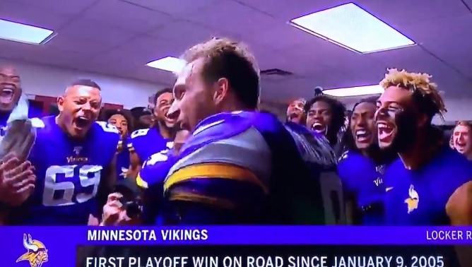 Vikings QB Kirk Cousins Yells 'YOU LIKE THAT' In The Locker Room After  Eliminating The Saints From The Playoffs - BroBible