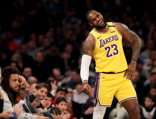 LeBron James dismissed a reporter's question about playing with his HS son, Bronny James, on the Knicks one day