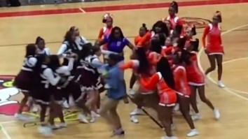 A Massive Brawl Broke Out After Two High School Cheerleading Teams Got Incredibly Heated In The Middle Of A Basketball Game
