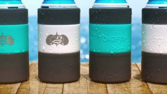 With The Brilliant Sucker Can Cooler You Can Take Your Beer Anywhere Without Spilling It