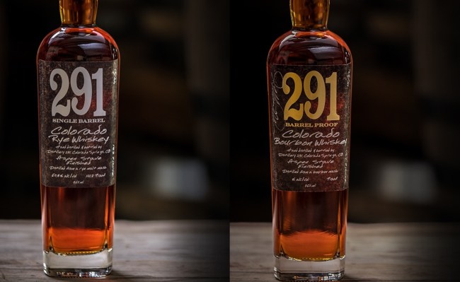 291 Colorado Whiskey Rye and Bourbon
