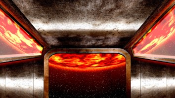 ‘Black Triangle’ UFO Spotted Orbiting The Sun On NASA Video: ‘This Is An Alien Space Station’