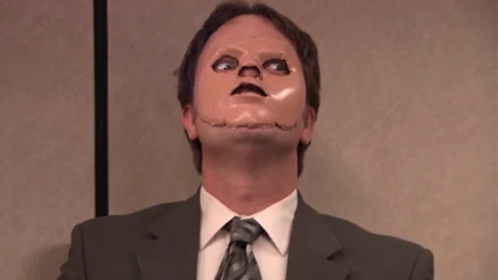 Dwight CPR mask on The Office