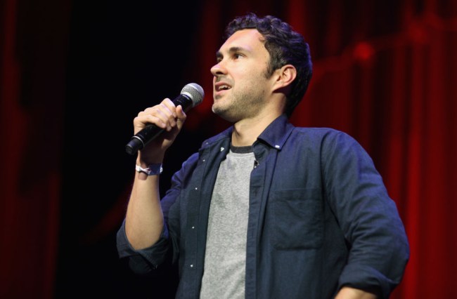 Stand-up comedian Mark Normand performs "Corona Comedy" in the streets of New York City during the coronavirus pandemic.