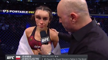 Joanna Jedrzejczyk Suffered Nasty Looking Lump On Her Forehead During UFC 248 Fight Against Zhang Weili