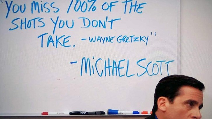 The Office Wayne Gretzky quote