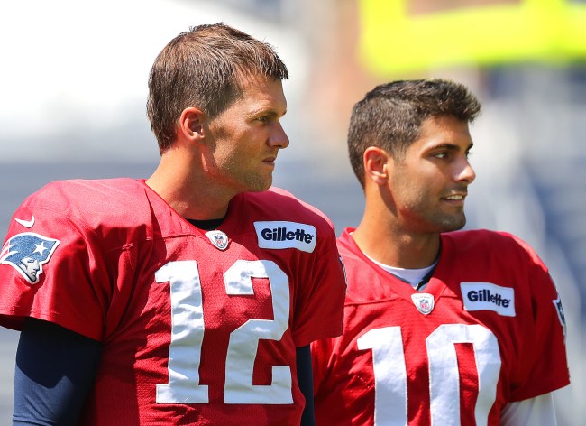 What does Tom Brady's future hold? According to reports, it could lead to a trade for his former predecessor, Jimmy Garoppolo
