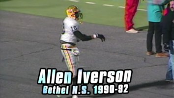 A Look Back At How Allen Iverson Lit Up The Football Field Before Becoming An NBA Legend