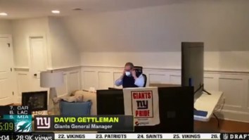 NY Giants GM Dave Gettleman Had A Good Reason For Wearing A Mask At His Home On Draft Night