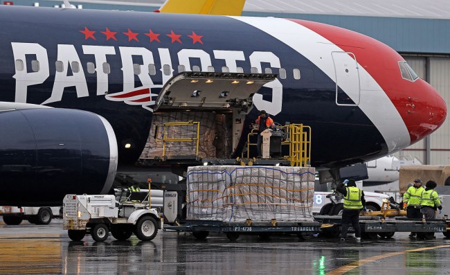 patriots plane bring masks to united states from china