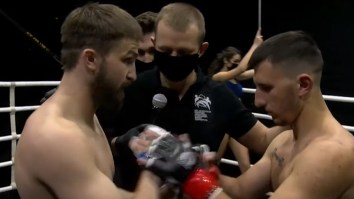 Here’s What A Professional MMA Event Looks Like With No Fans And Officials Wearing Masks (Hint: It’s Weird)