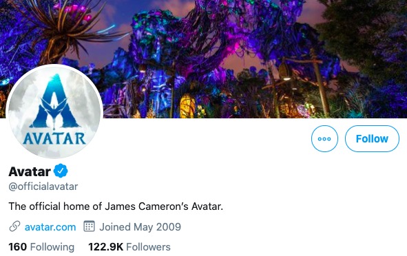 The Official 'Avatar' Twitter Having Less Than 125K Followers Is My