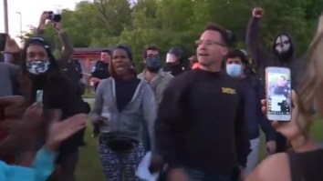 Sheriff Chris Swanson Ordered Officers To Put Down Their Batons And Marched Side-By-Side With Protesters In Flint, Michigan