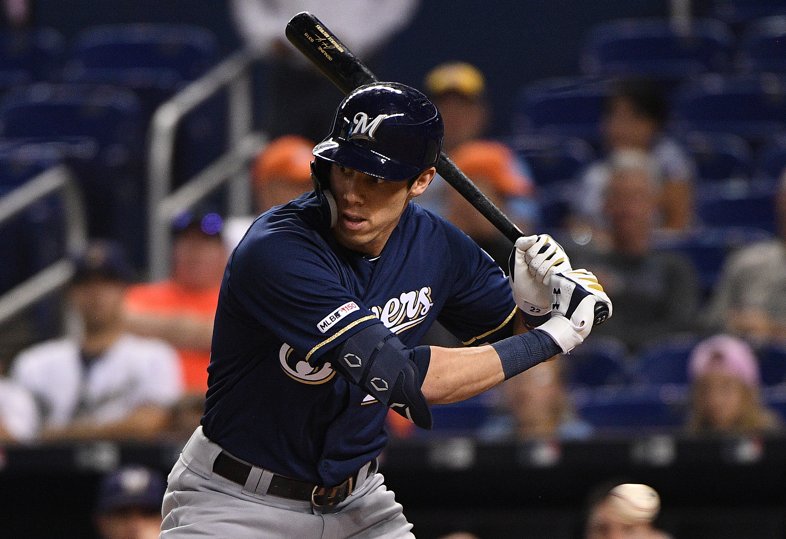 Thank you, Mom. I love you': Christian Yelich grateful mom bribed