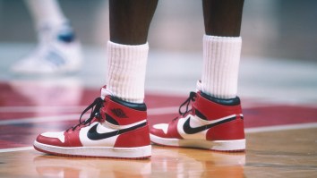A Record-Breaking Pair Of Michael Jordan’s 1985 Game-Worn Shoes Sold For Over Half A Million Dollars