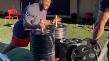 Watch James Harrison Prove He’s Still A Beast By Pushing Around 1,960-Pound Sled Like He’s Vacuuming