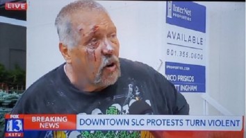 Man Tried To Shoot Protesters With A Bow And Arrow, Gets Beat Down, And Has Car Lit On Fire