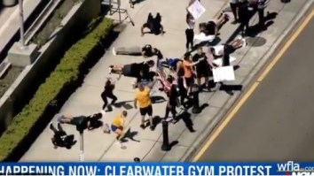 Floridians Protest Gym Closures By Doing Push Ups & Squats Outside Courthouse And Unintentionally Prove They Don’t Actually Need Gyms To Work Out