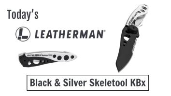 Today’s Leatherman: Black & Silver Skeletool KBx